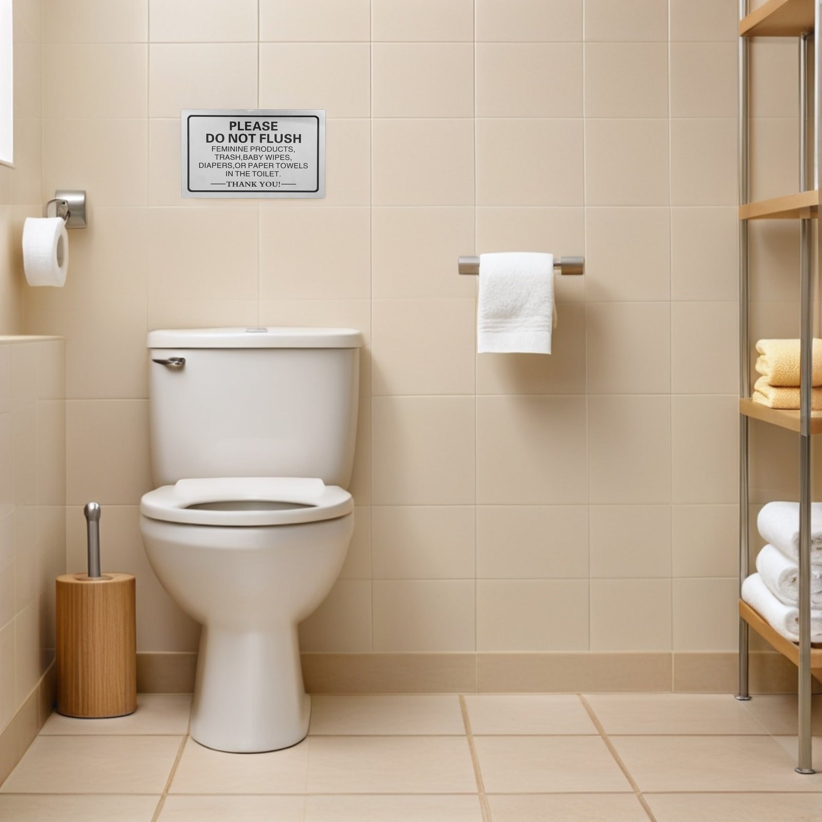 Home Bathroom Etiquette - 2 шт. алюминиевых табличек для ванной