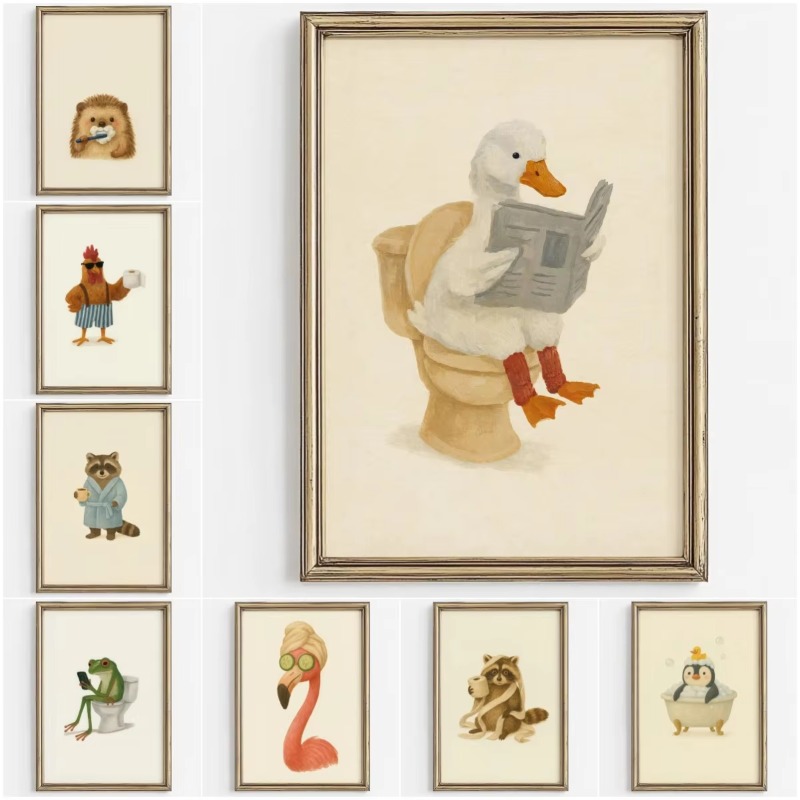 Home Bathroom Wallpaper - 1 шт. безрамный настенный постер с