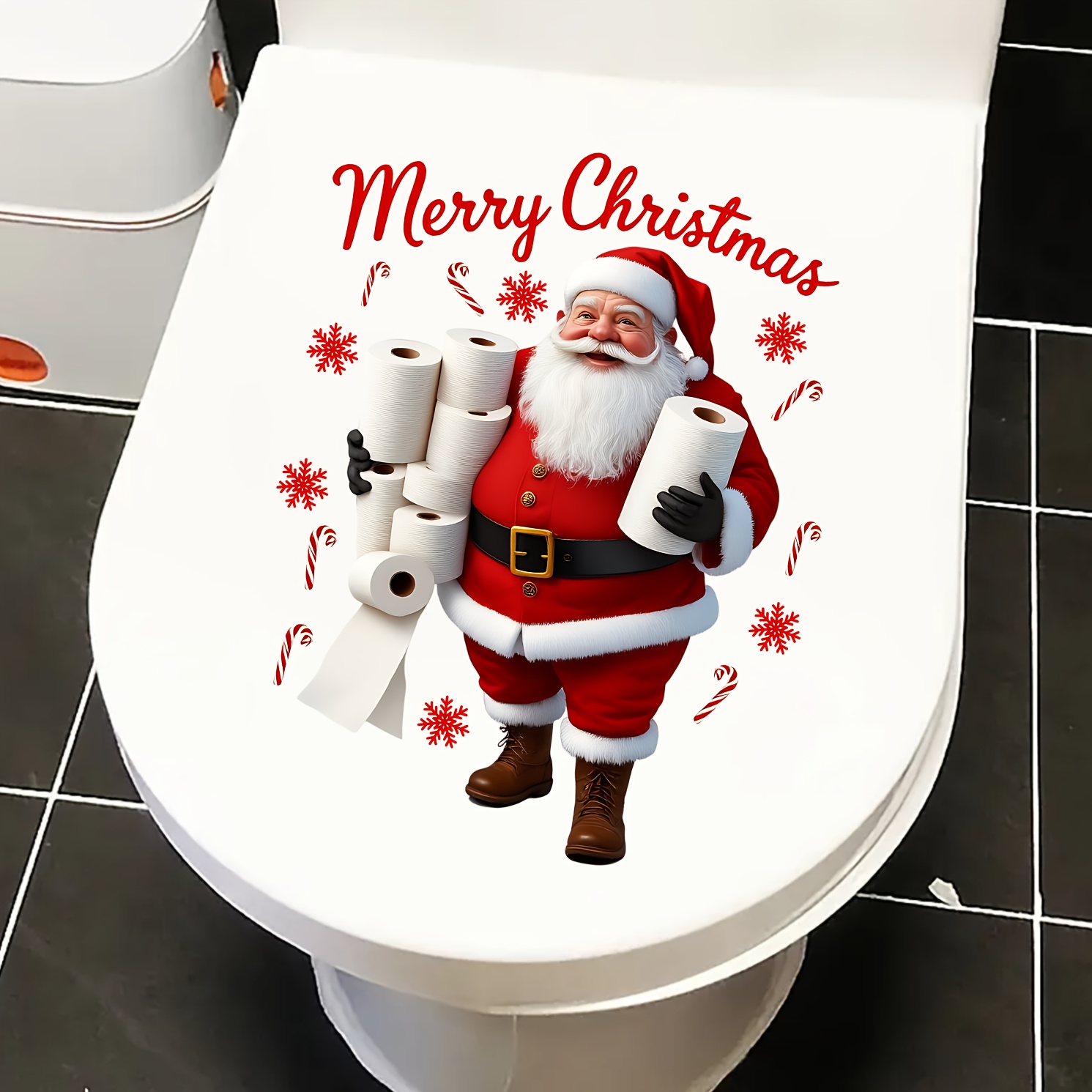 Home Bathroom Wallpaper - Забавная наклейка на унитаз с изображением