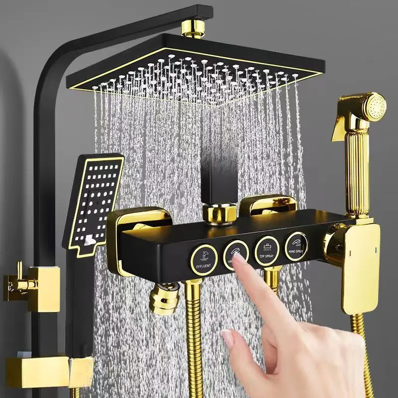 Home Bathroom Taps - Душевая система из нержавеющей стали Black