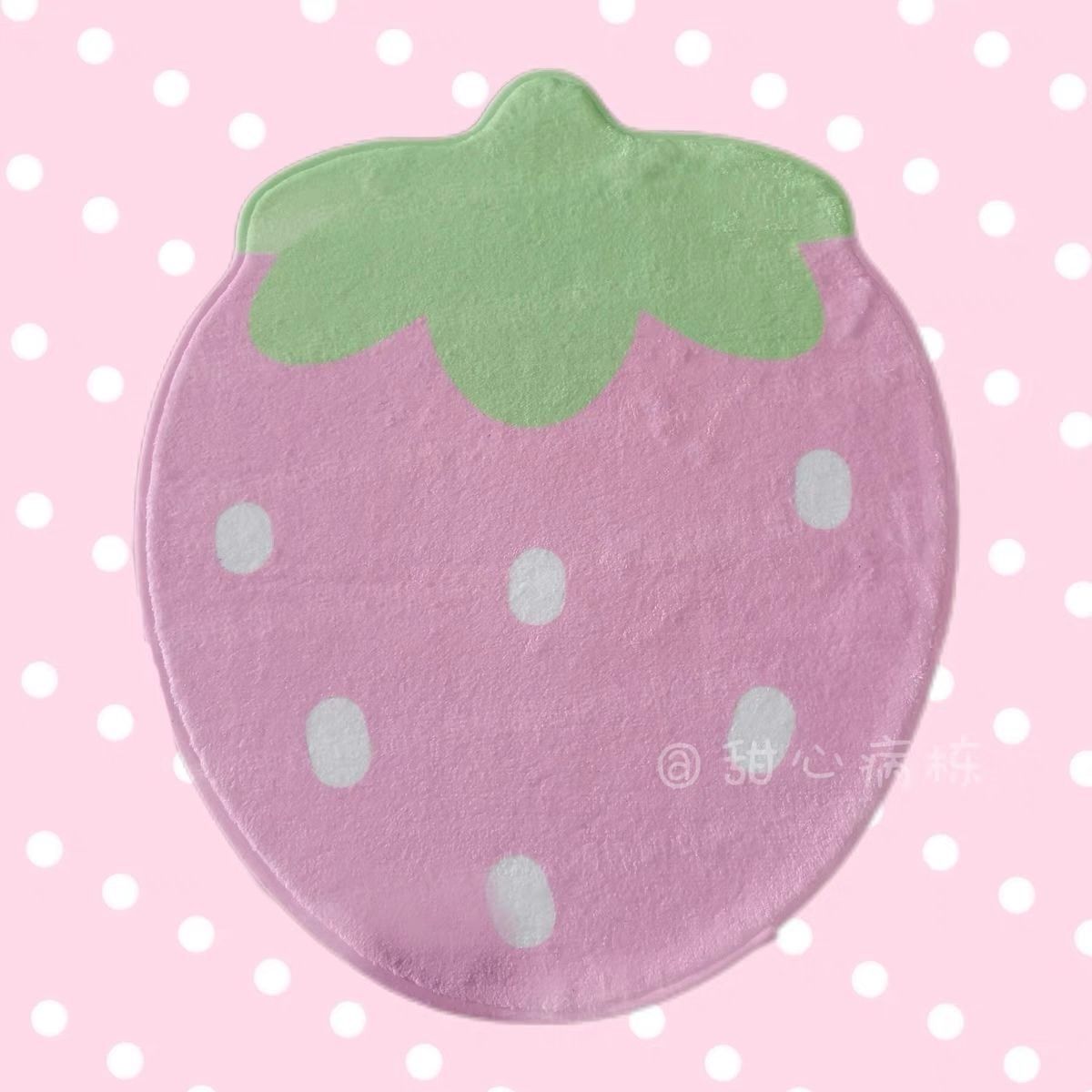 Zara Home Bathroom Mat - Коврик VIKAMA Sweet Strawberry, плюшевый противоскользящий