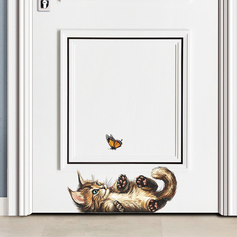 T15 # милый котенок бабочка иг – обзор и цена Home Bathroom Wallpaper