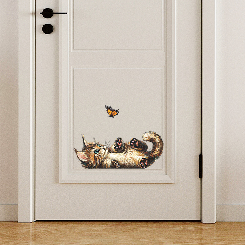 T15 # милый котенок бабочка иг – обзор и цена Home Bathroom Wallpaper