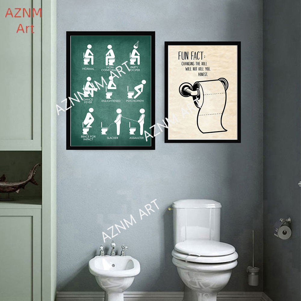Настенная живопись на холсте,  – обзор и цена Home Bathroom Toilet