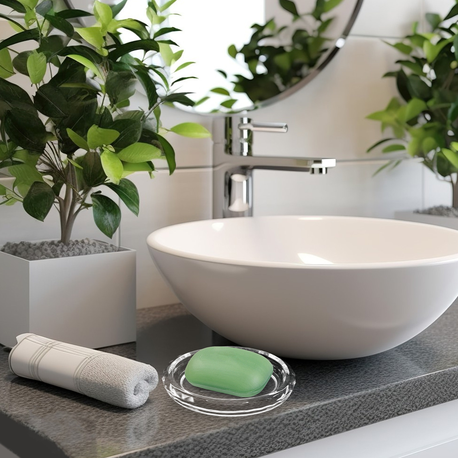 2 шт. прозрачных стеклянных мы – обзор и цена Glass Soap Dish