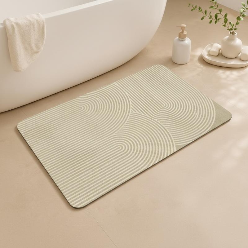 Бежевый полосатый коврик для в – обзор и цена Non Slip Bath Mat