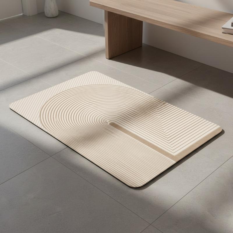 Бежевый полосатый коврик для в – обзор и цена Non Slip Bath Mat