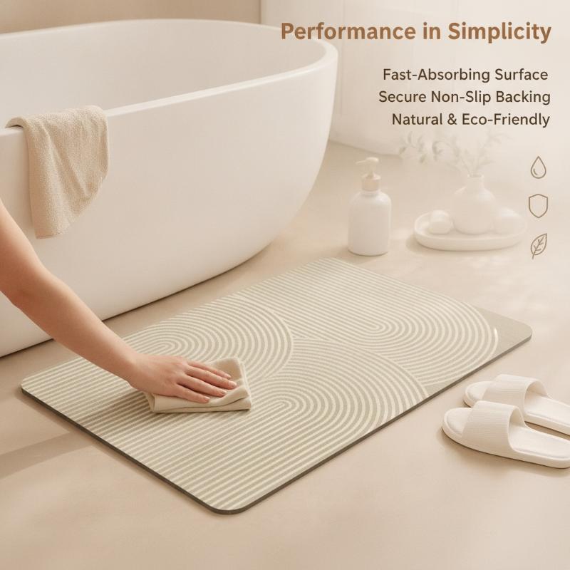 Бежевый полосатый коврик для в – обзор и цена Non Slip Bath Mat