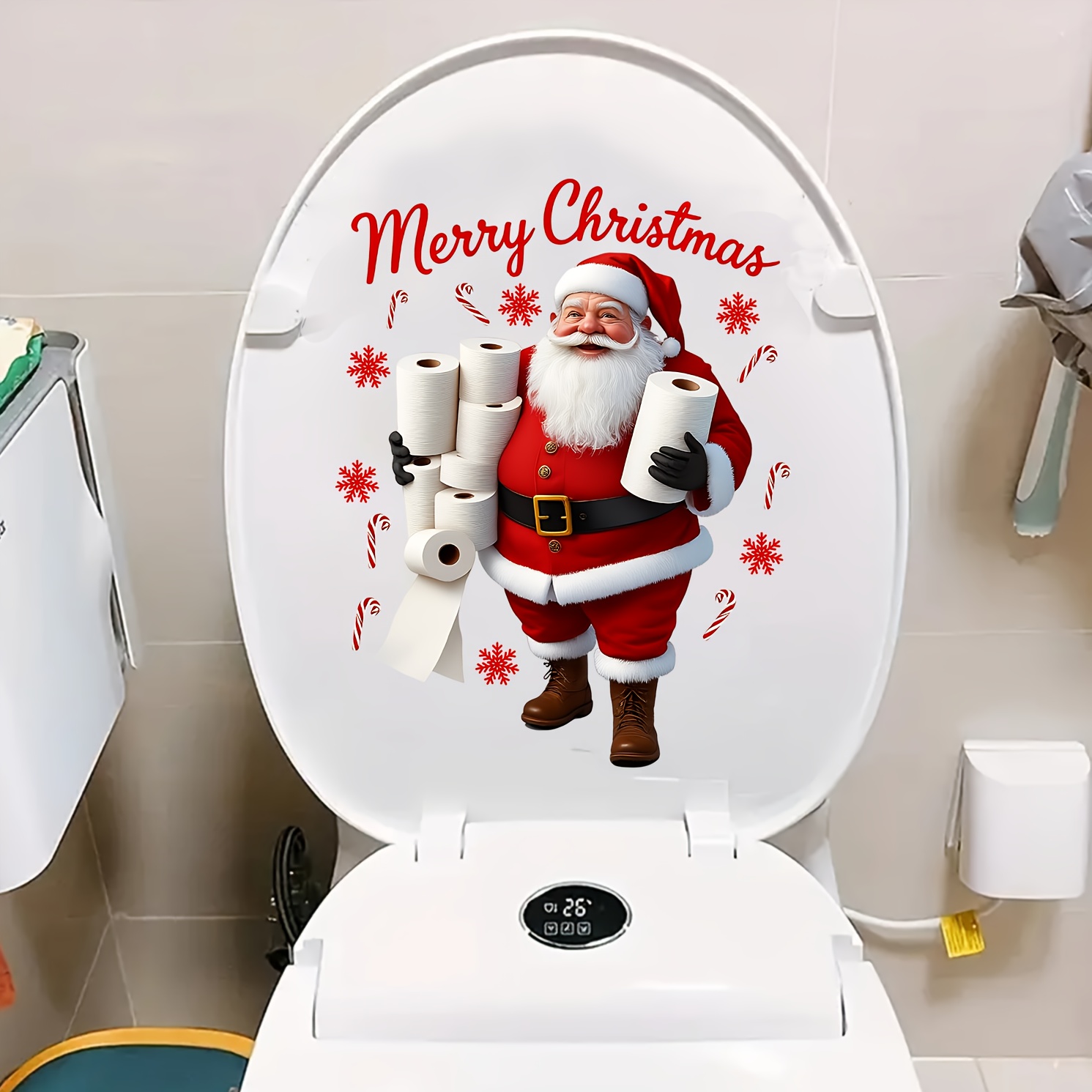 Забавная наклейка на унитаз с  – обзор и цена Home Bathroom Wallpaper