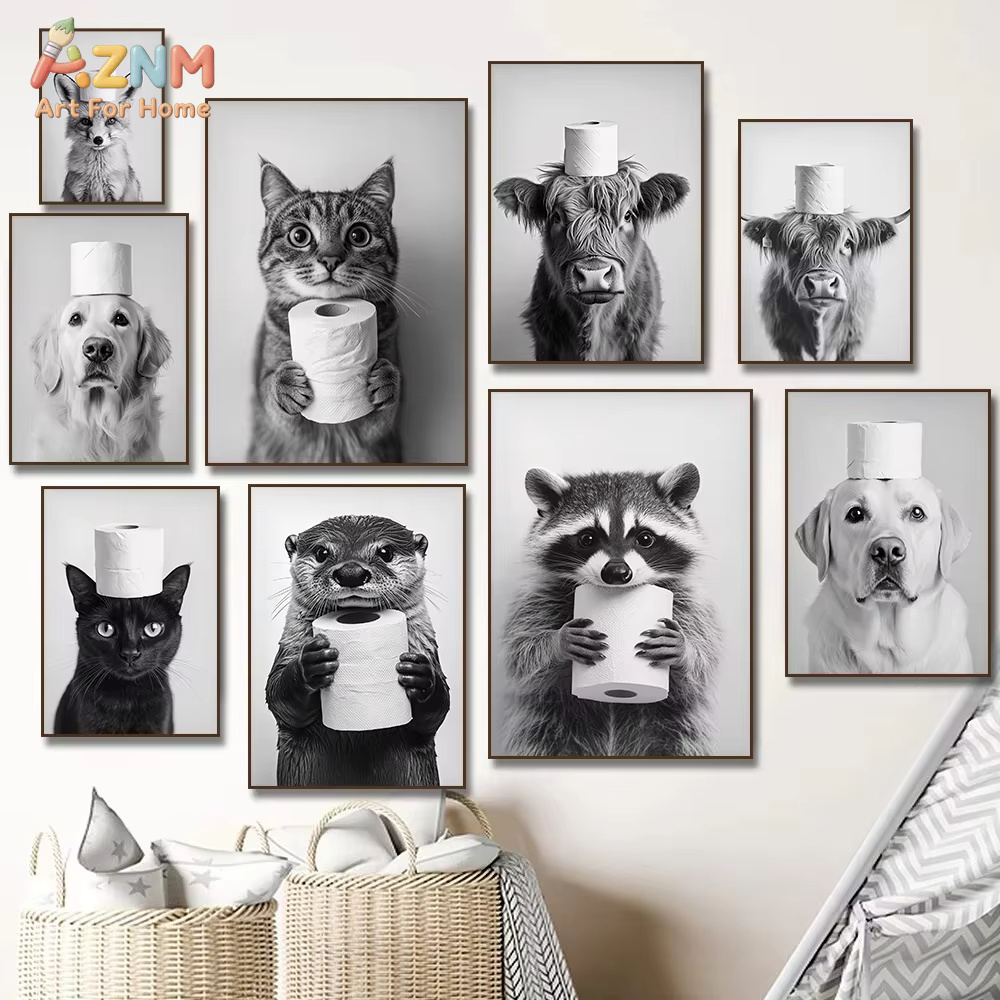1 шт., Постер-принт на холсте  – обзор и цена Home Bathroom Wallpaper