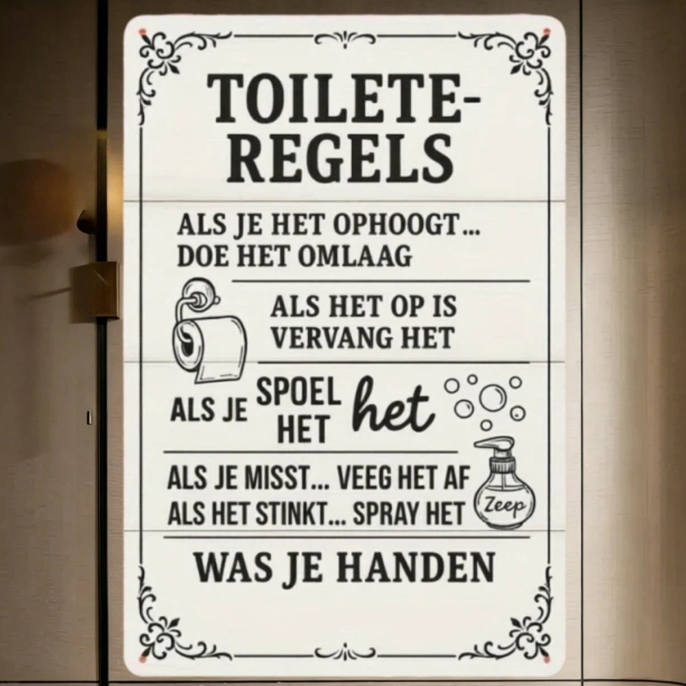 Металлическая табличка «Правил – обзор и цена Home Bathroom Etiquette