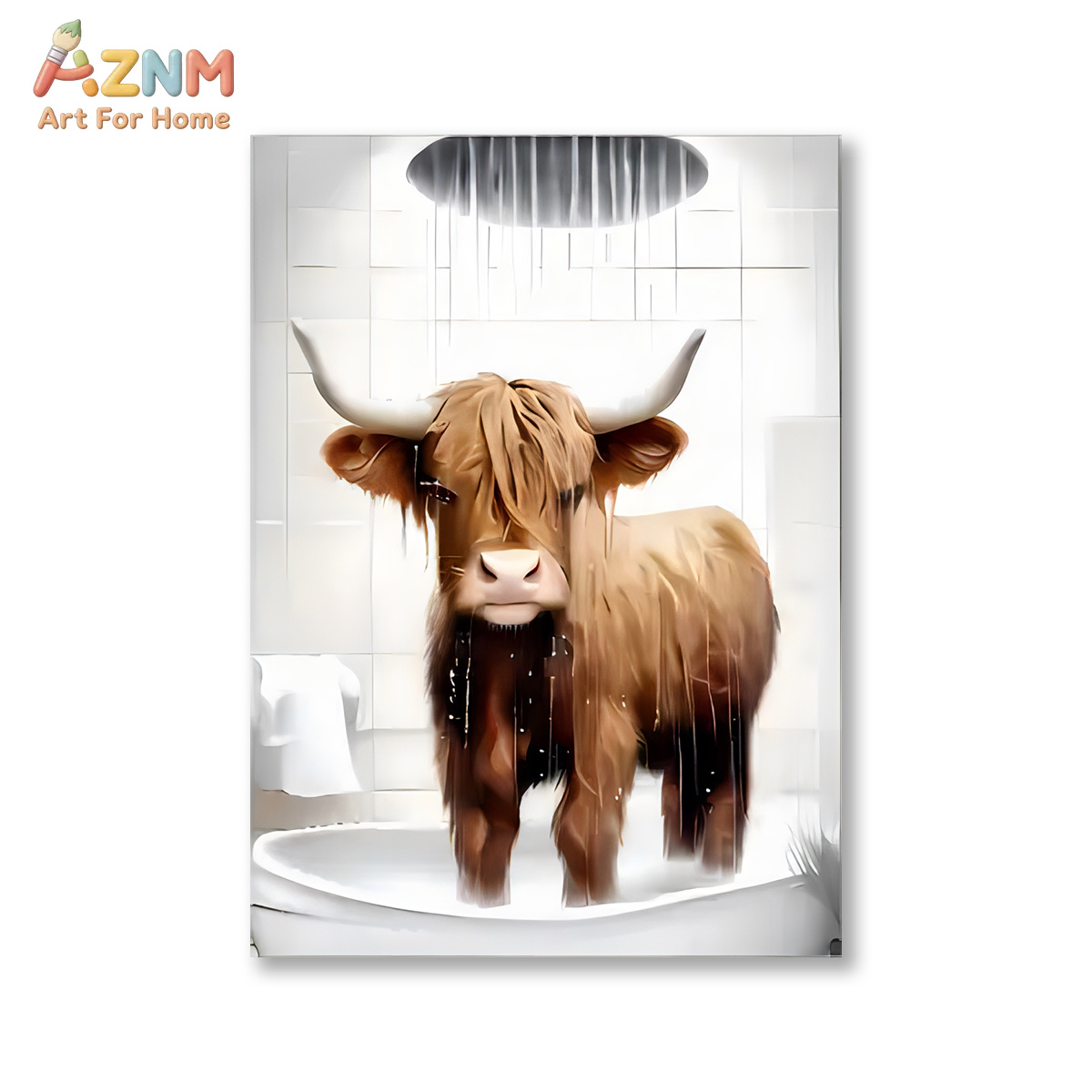 AZNM Забавная картина на холст – обзор и цена Home Bathroom Scene