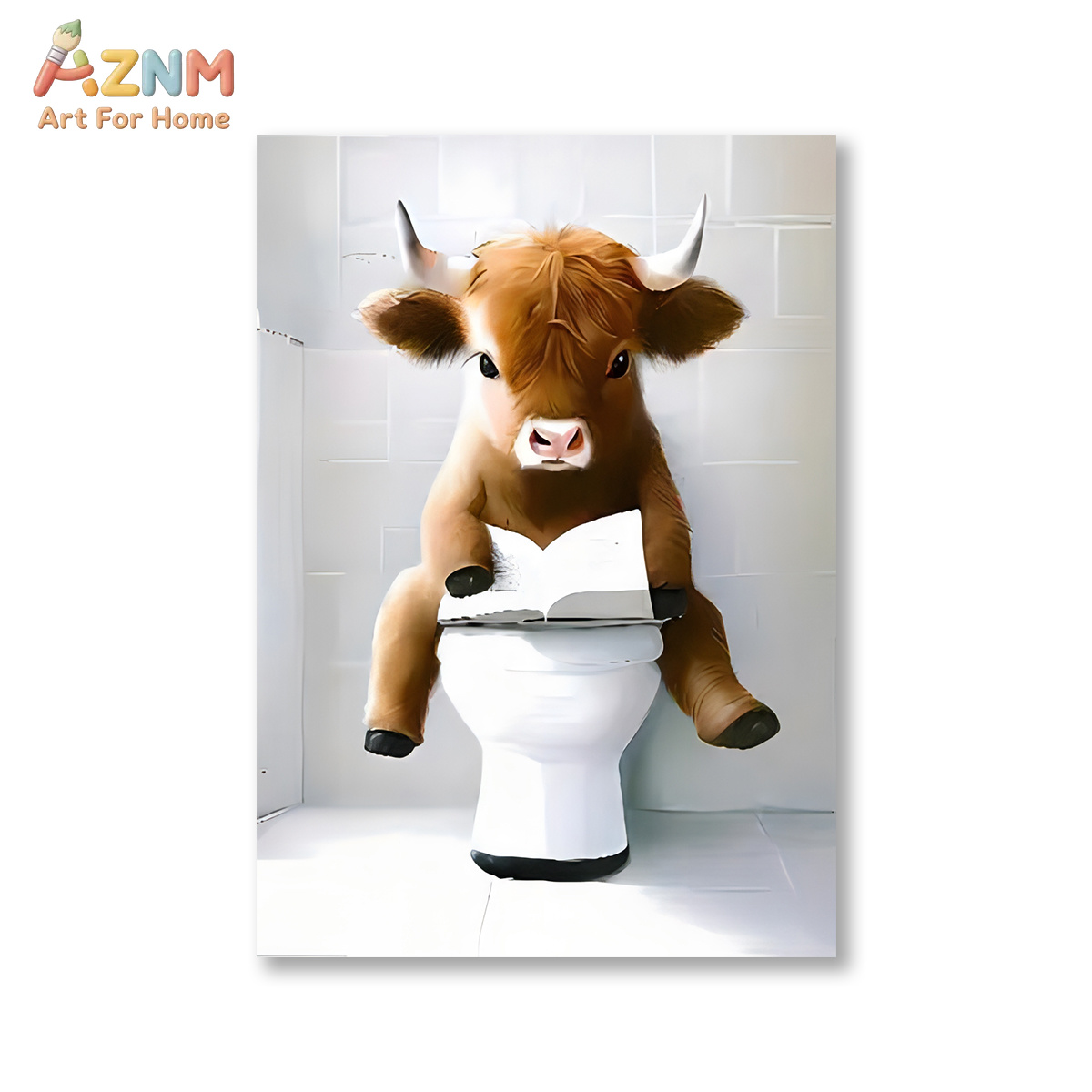 AZNM Забавная картина на холст – обзор и цена Home Bathroom Scene