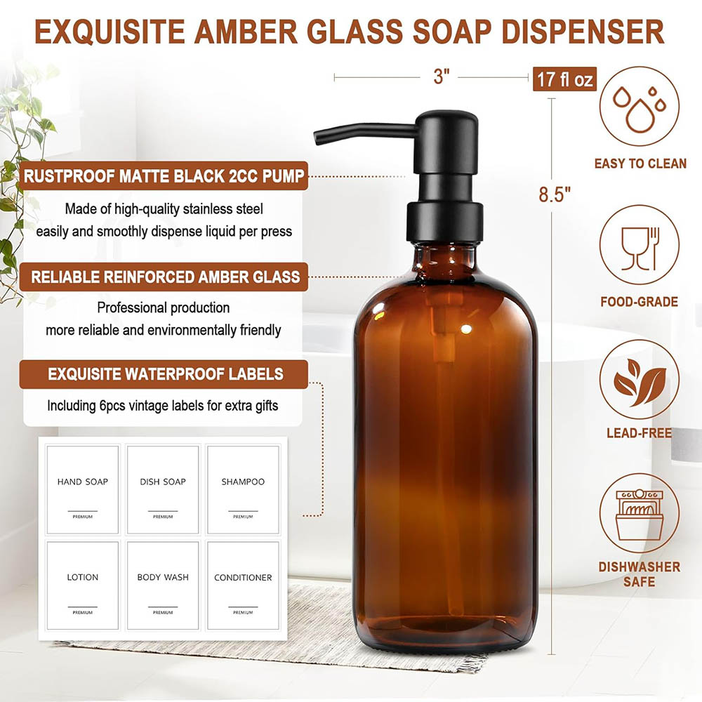 Дозатор для мыла из янтарного  – обзор и цена Glass Soap Dish