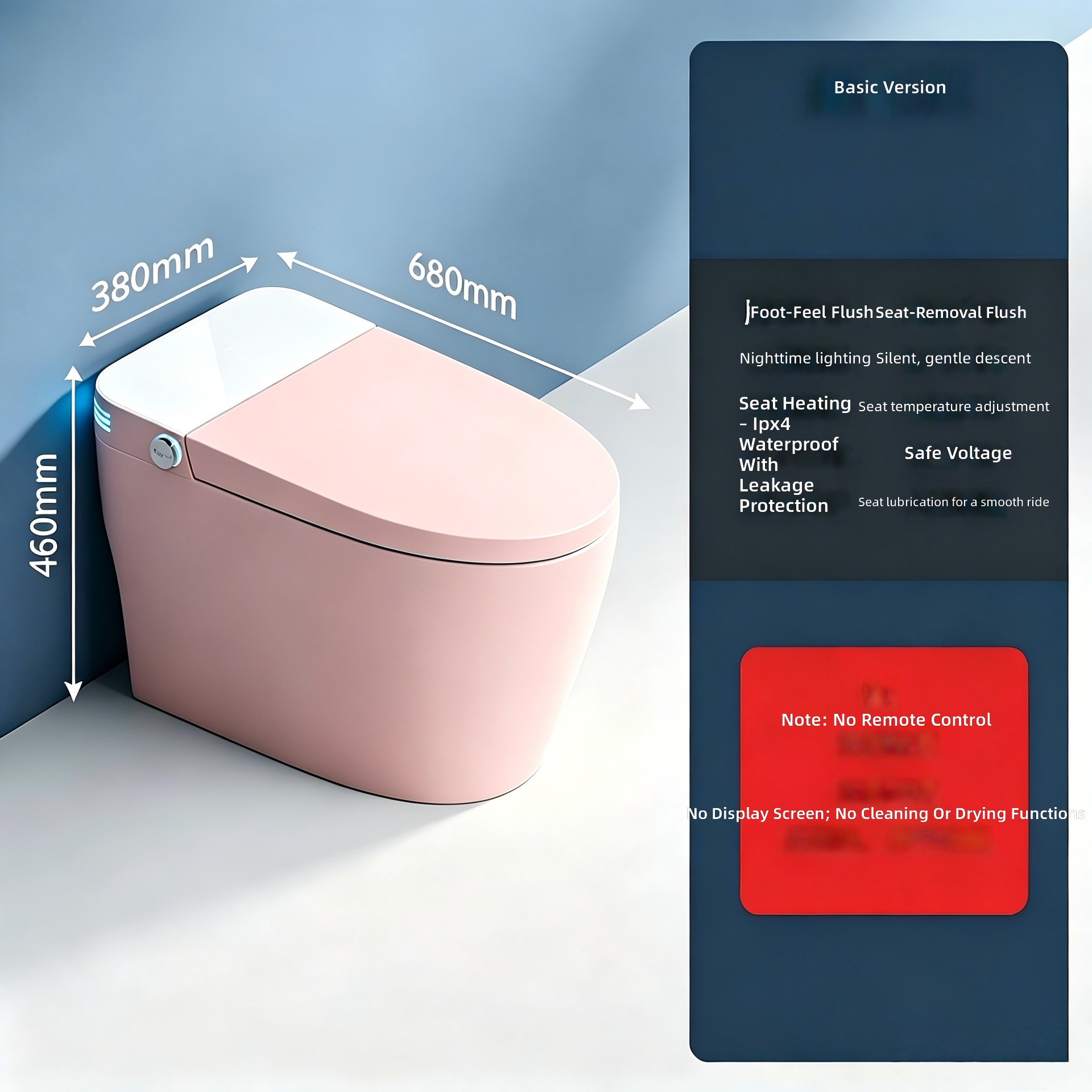 Умный унитаз, розовый, автомат – обзор и цена Home Bathroom Toilet