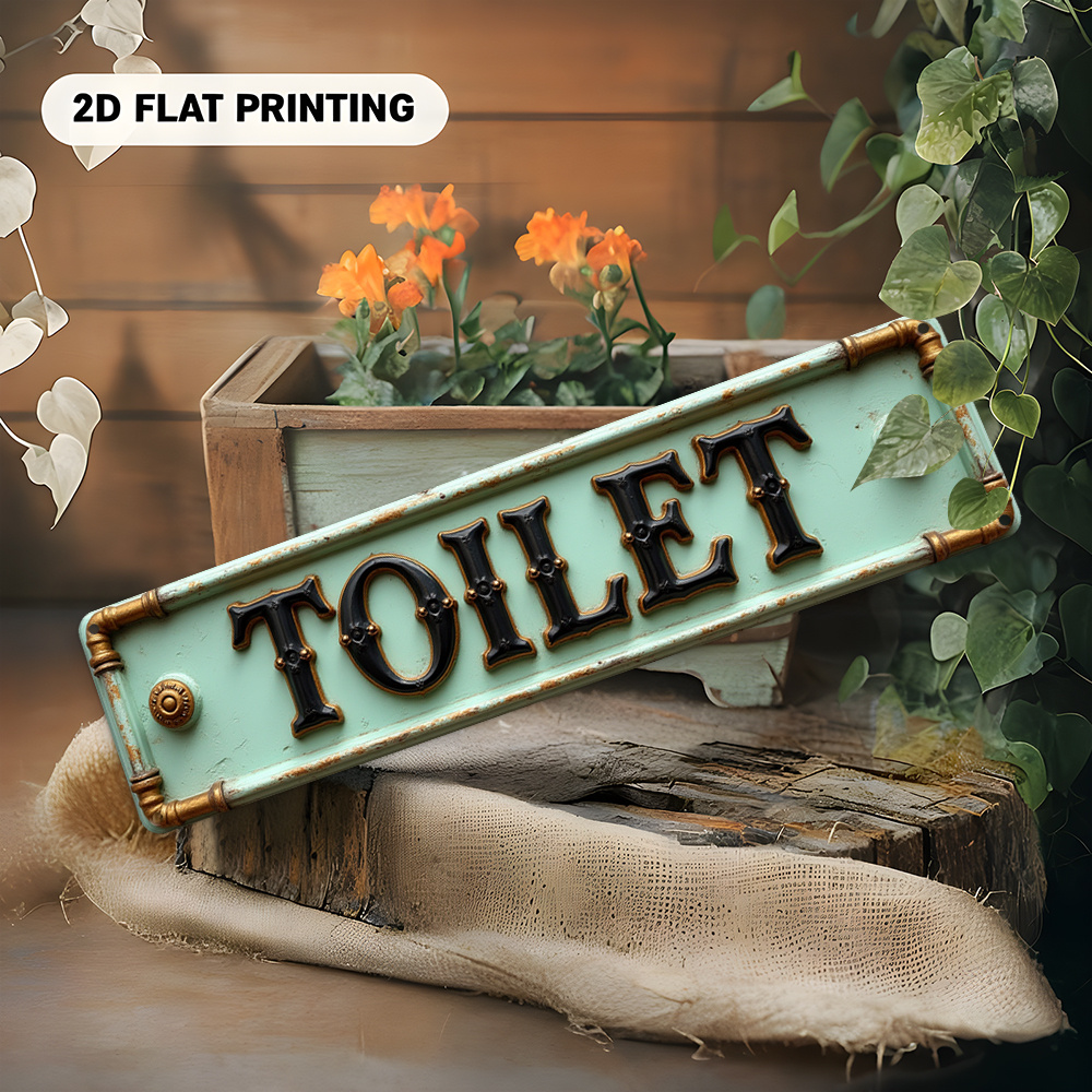 2D Плоская винтажная табличка  – обзор и цена Home Bathroom Decor