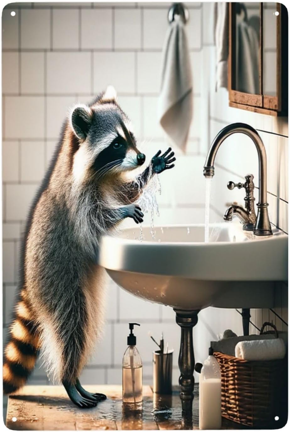 Металлическая табличка с надпи – обзор и цена Home Bathroom Etiquette